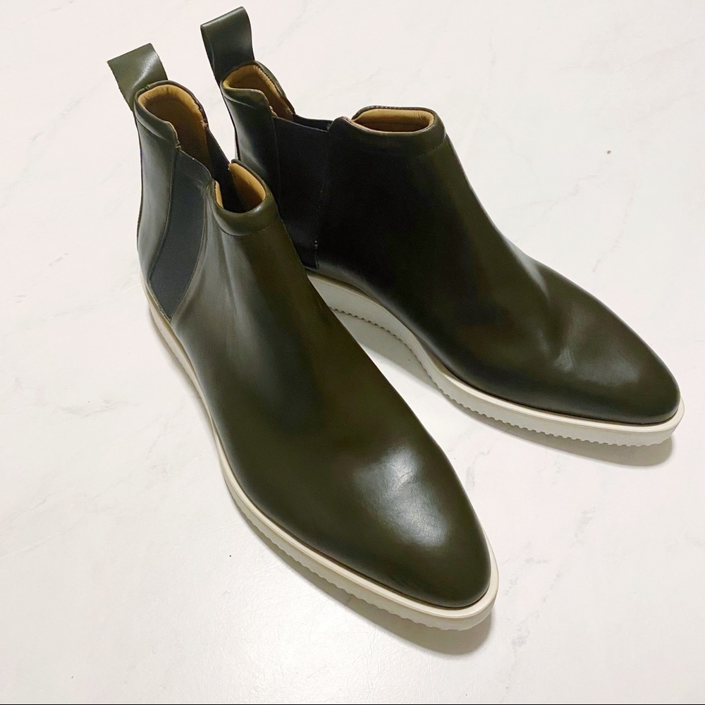 Everlane Leather Street Ankle Boots in Green - Picture 3 of 10